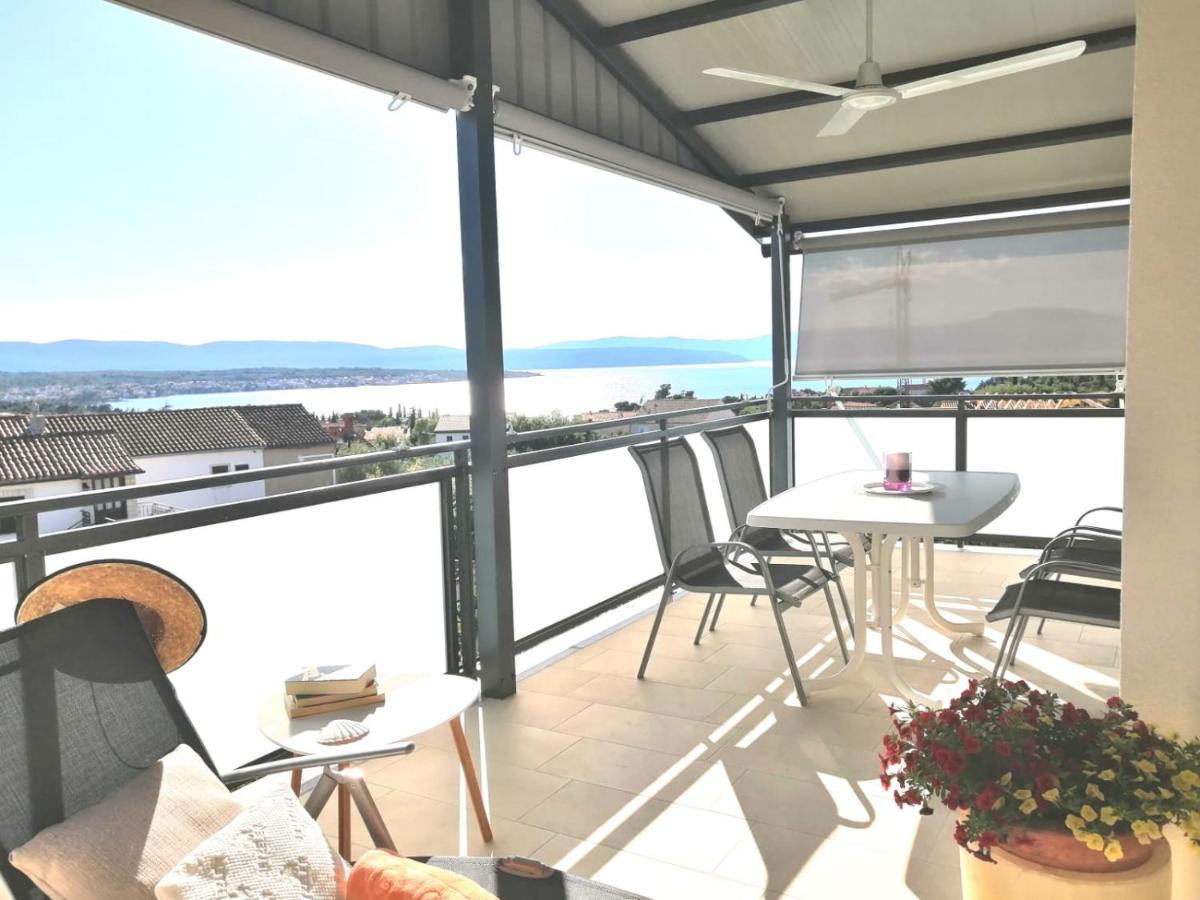 Lovely Sea View House In Malinska Island Krk Bagian luar foto