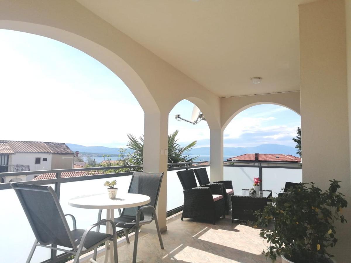 Lovely Sea View House In Malinska Island Krk Bagian luar foto